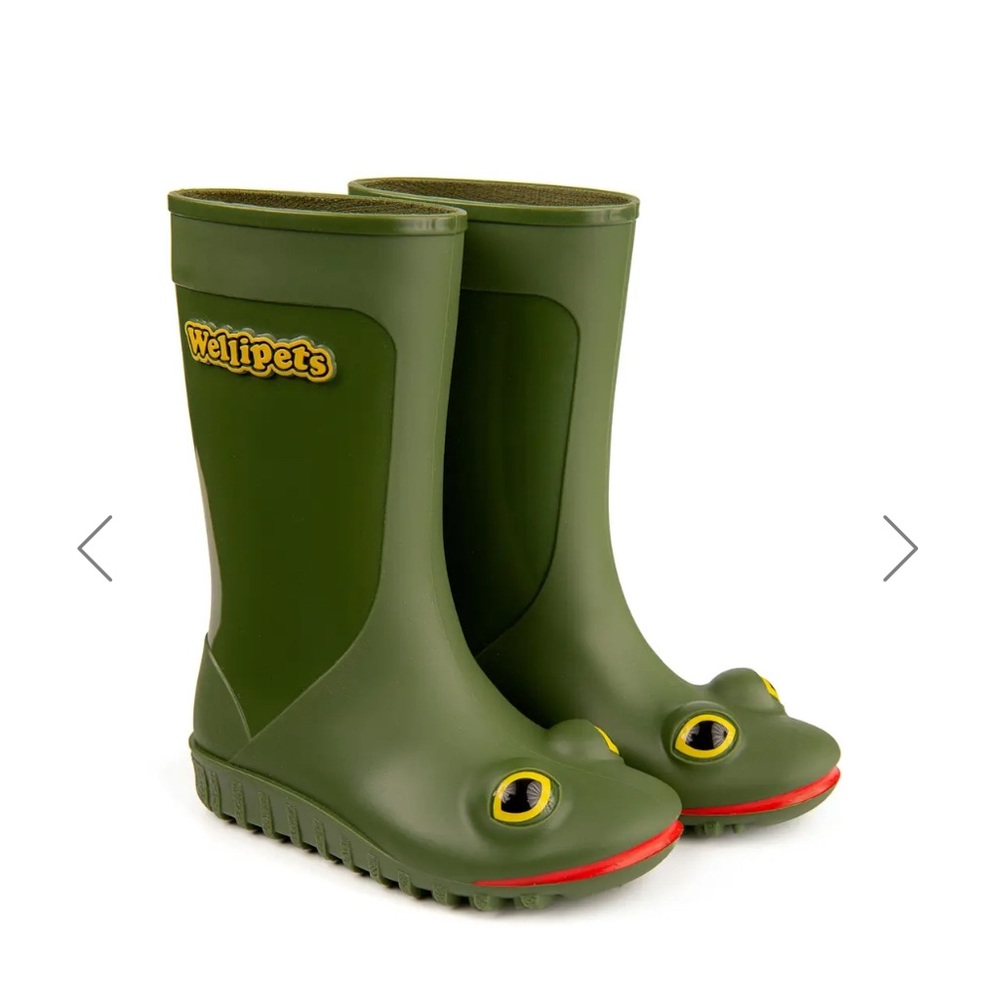 Green Frog Rain Boots
